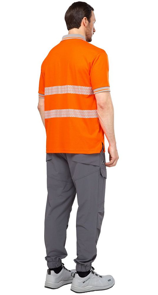 Футболка-поло сигнальная Фликер фл.-оранжевая
